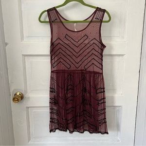 Free People Sheer and Beaded Dress - Size XS